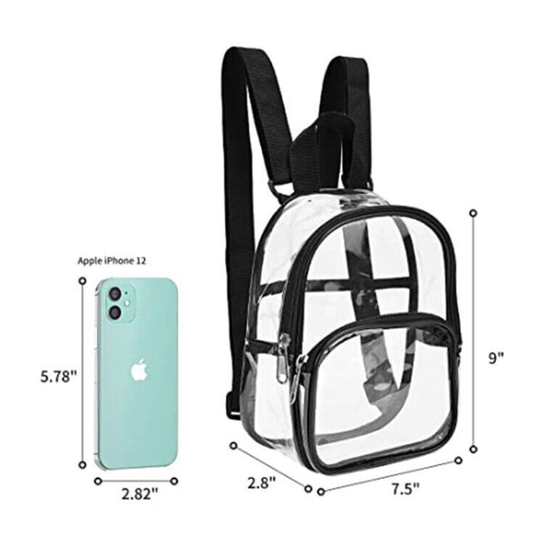 Transparent Backpack Bag Clear PVC Travel Shoulder Bag School Bag Strap Book Bag