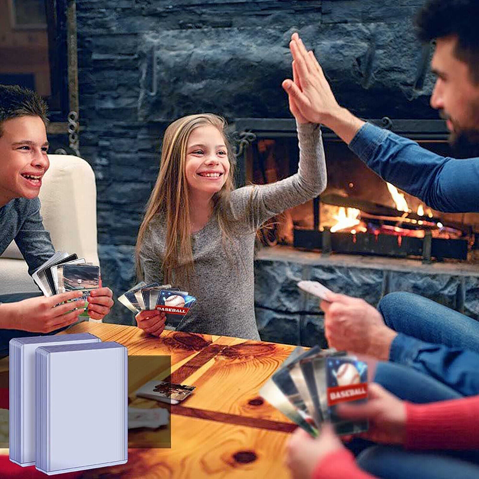 UP 100PCS Top Loader Card Sleeves Clear Trading Card Sleeves Hard Card Protector