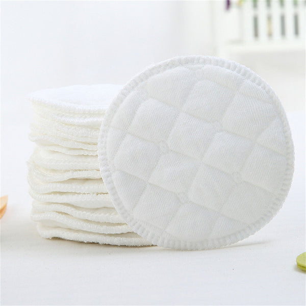 20X Bamboo Cotton Reusable Breast Pad Nursing Organic Plain Washable Pads White