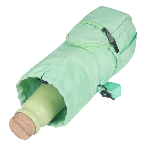 1-3x Portable Water Bottle Carrier Insulated Cup Cover Bag Holder Pouch w/ Strap