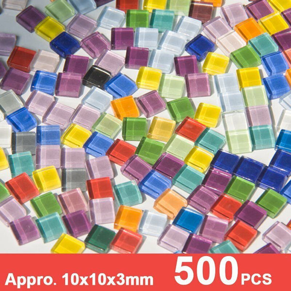 up to 2000x Mixed Crystal Glass Mosaic Tiles Kitchen Bathroom Art Craft Supplies