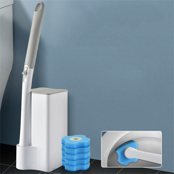 Disposable Toilet Brush Set Toilet Bowl Cleaning System Cleaners with 20 Refills