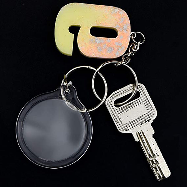 10 Sets Acrylic Photo Frame Keychain With Tassels Picture Frame Blanks DIY Rings