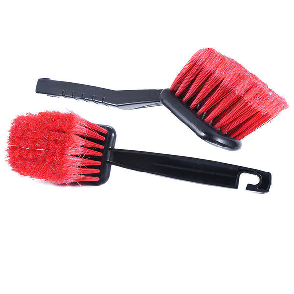 1/2X Auto Detailing Tire Cleaner Motorcycle Cleaning with Handle Car Wheel Brush - Lets Party
