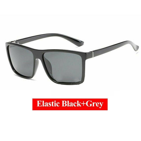 New Black Square Frame Polarized Sunglasses Driving Mens Designer Retro Eyewear