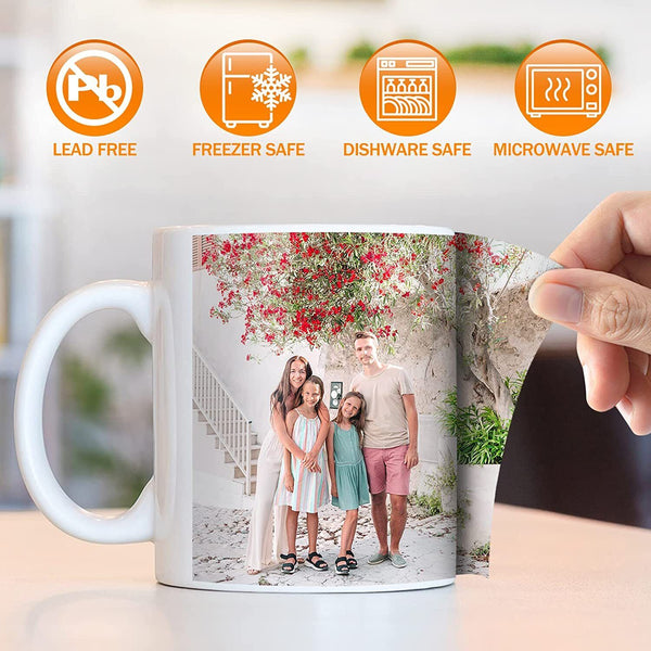 48x WHITE MUGS 11oz heat press sublimation ink -with gift box, dish washer safe