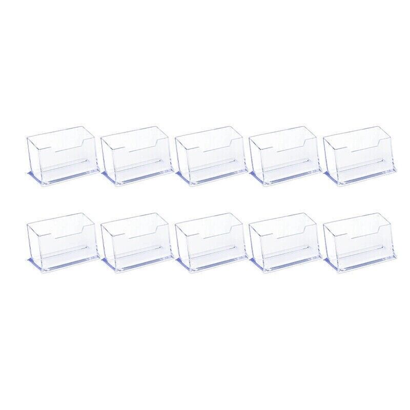 10 X Clear Desktop Business Card Holder Display PMMA Stand Plastic Desk Shelf AU