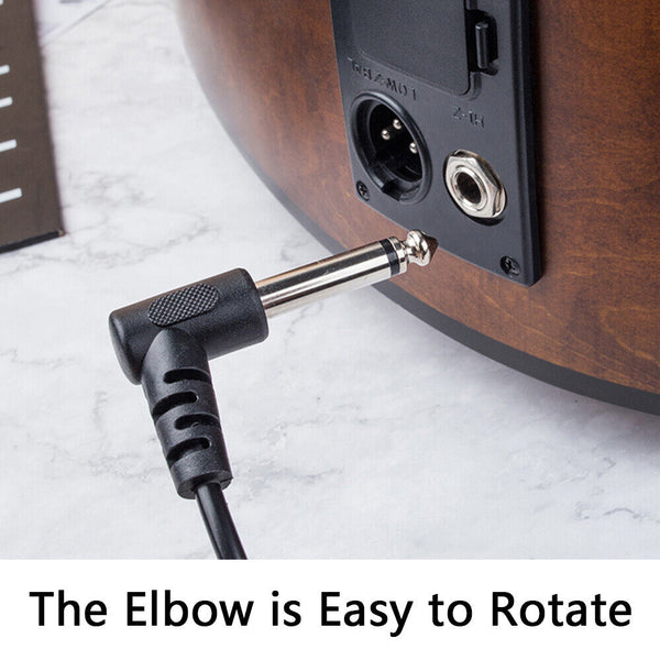 2PCS Electric Guitar Lead Cord Cable Jacks For Amp Pedals Instrument 3M