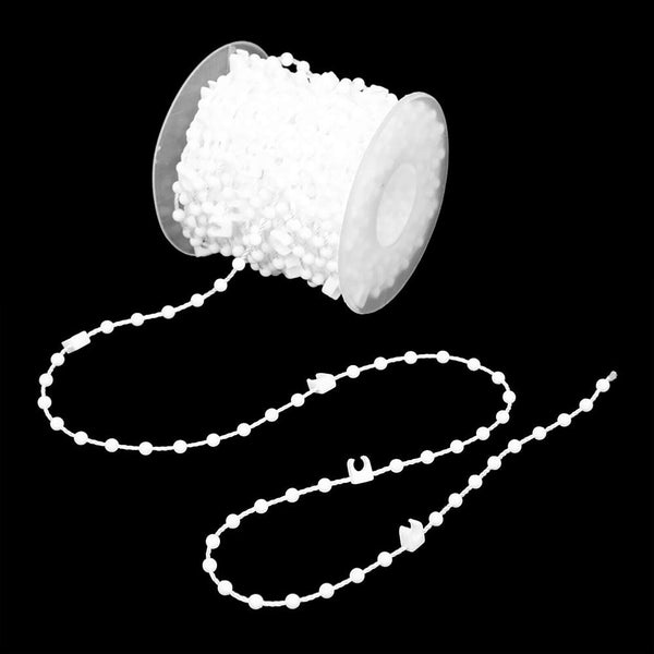 20M Vertical Blind Bottom Chain Slat Link Cord Parts White 89/127mm Wide Slats