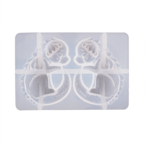 Silicone 3D Dragon Resin Epoxy Mold Egg Jewelry Keychain Casting Mould Craft DIY