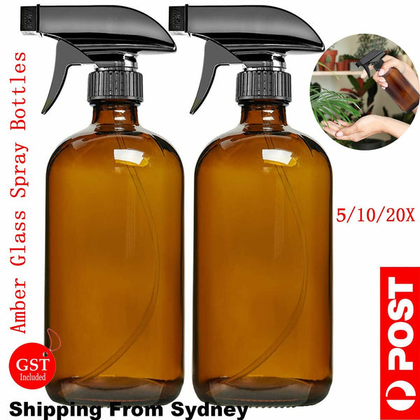 Amber Round Essential Oils Glass Spray Bottles Refillable Aromatherapy Container