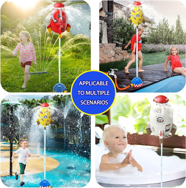 Air Rocket Toys for Kids Outdoor Water Pressure Lift Sprinkler Rocket Launcher