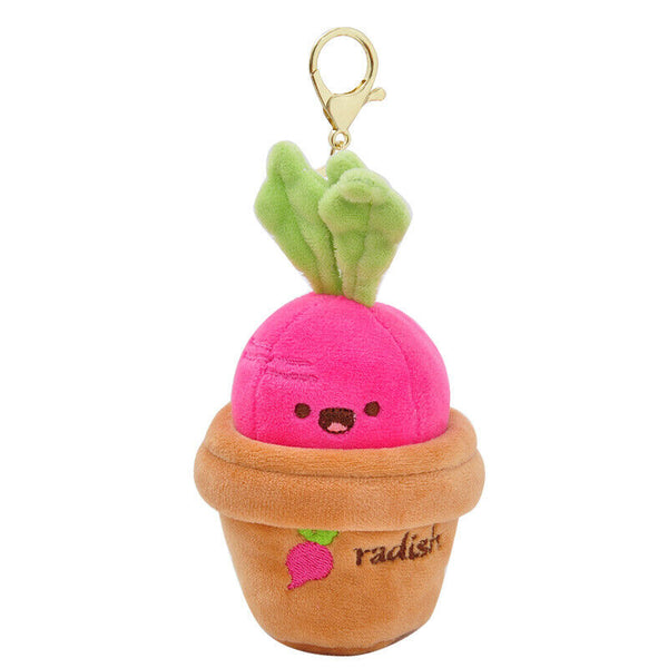Lifelike Plants Potted Radish Stuffed Plush Toys Cartoon Plants Kid Keychain AU