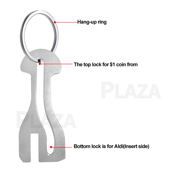 2/4/6x AUSSIE SHOPPING TROLLEY TOKEN MASTER KEY - Lets Party