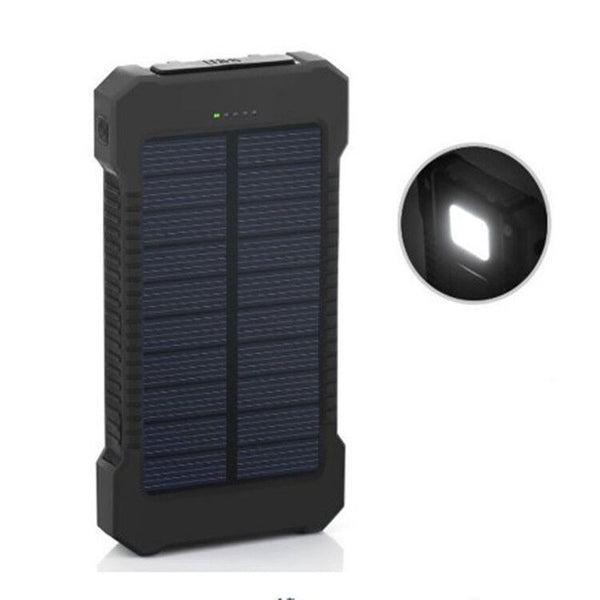 50000mAh Portable Solar Panel Dual USB External Battery Power Bank Pack Charger