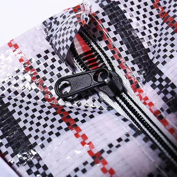 3/6/12X Stripe Bag Packing Storage Strip Shopping Travel Check House Moving Bags