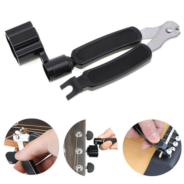 3-in-1 Guitar String Winder and Cutter Pin Puller Electric Acoustic Guitar Tool