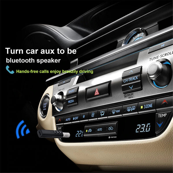 2PCS Wireless Bluetooth 3.5mm AUX Audio Music Receiver Stereo Home Car Adapter