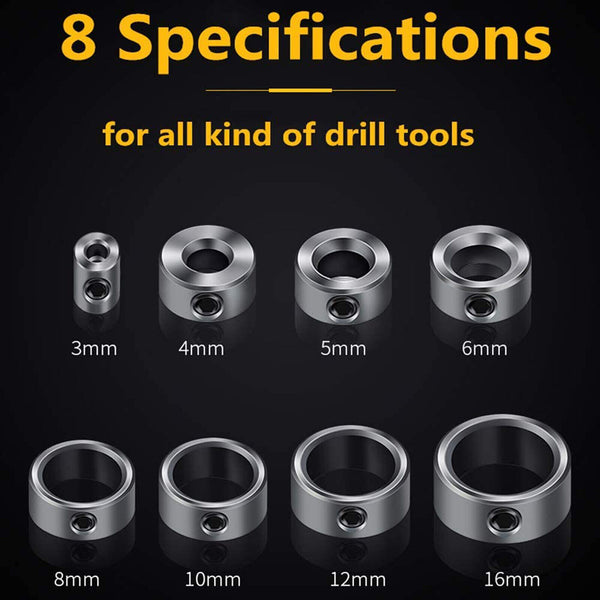 3-16mm Drill Bit Depth Stop Collars Positioner Drill Locator Fixed Ring AU