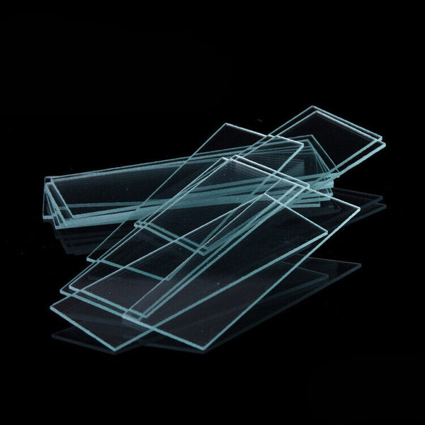 150PCS Blank Microscope Slides Coverslips Cover Glass Clear Observe Specimen AU