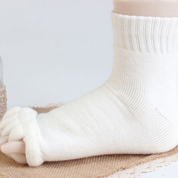 1 Pair Foot Alignment Sock Yoga Massage Socks Toe Separator Sport Pain Relief AU