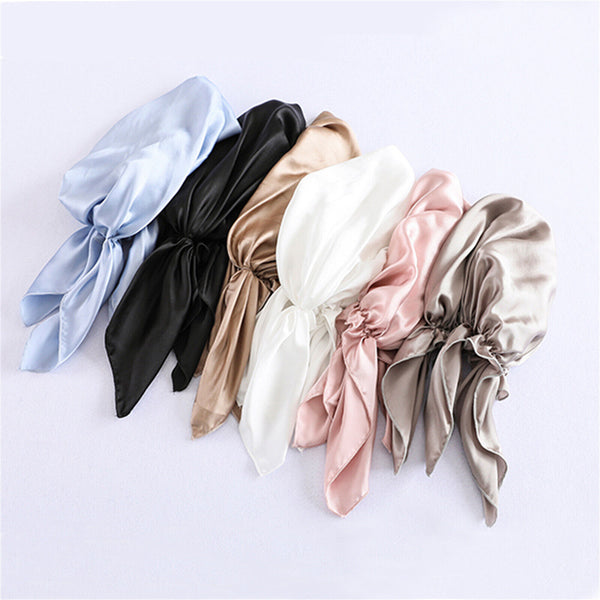 100% Pure Silk Night Cap Soft Sleeping Cap Hair Wrap Bonnet for Hair Care AU
