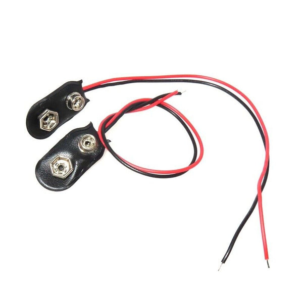 40pcs Pcs 9V Volt Battery Snap Clip Connector Black