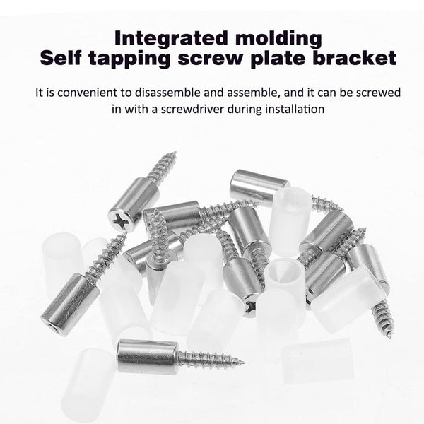 12PCS Shelf Pins Sturdy Metal Shelf Bracket Screws Pegs with Self-tapping Screw