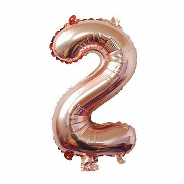 100cm Rose Gold Foil Retro Balloon Number Helium Jumbo Balloons Wedding Party