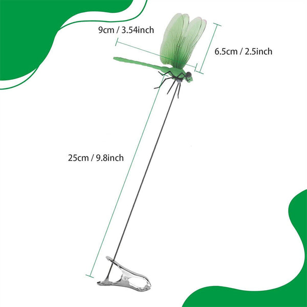 Dragonfly Clip-On Natural Deer Fly and Horse Flies Deterrent Stakes Clip