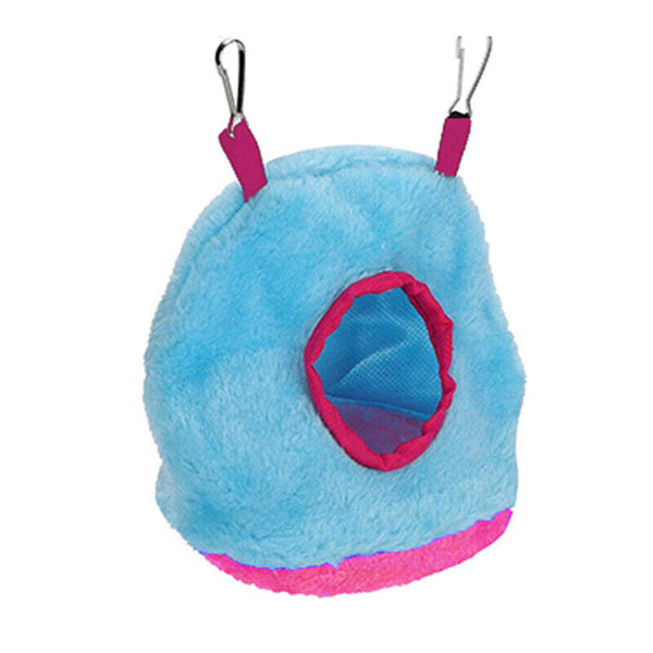 Bird Parrot Hammock Hut Practical Plush Snuggle Hanging Cave Cage Bed Tent AU