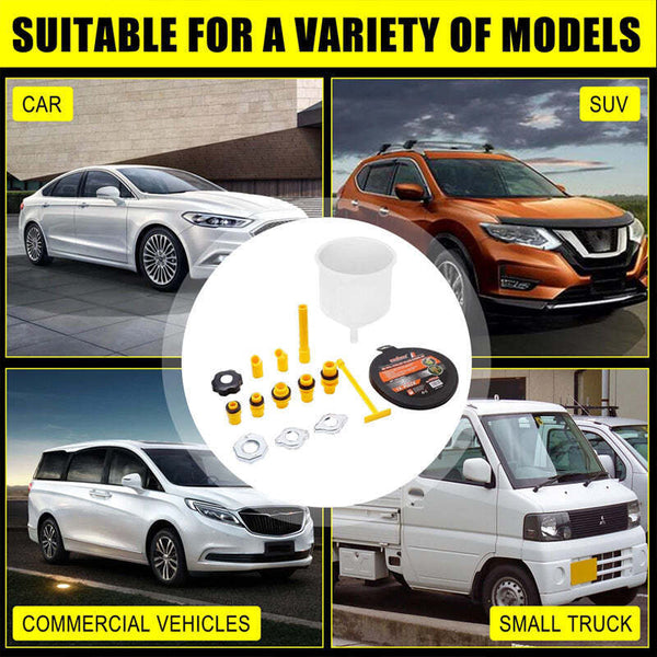 19Pc Spill Proof Radiator Coolant Refilling Funnel Kit Car W/t Universal Adaptor