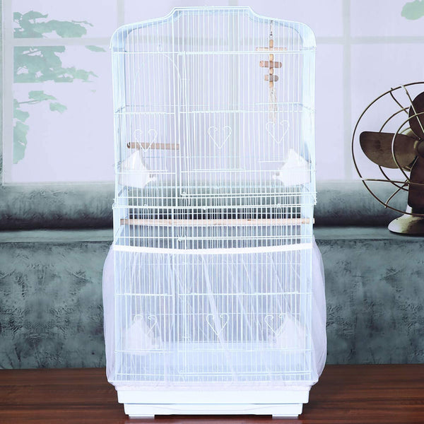 Bird Cage Seed Catcher – Mesh Skirt Guard for Parrot Cages