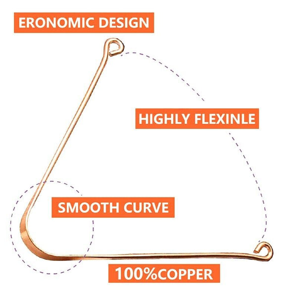 Pure Copper Tongue Scraper Cleaner THICK 12gm Ayurvedic Dental Hygiene Oral Care