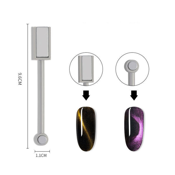 2set Magnet Stick Tool For Cat Eye Magnetic UV Gel Nail Polish Flower Strip Grid