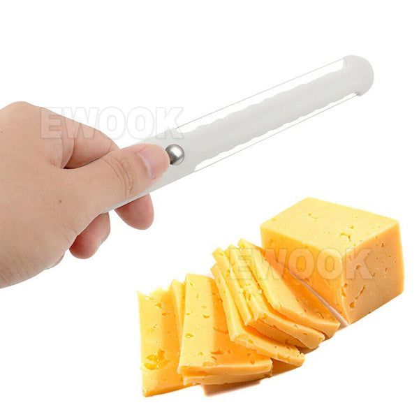 2 x Cheese Butter Slicer Double Stainless Steel Wire Cutter Tool Plastic Handle