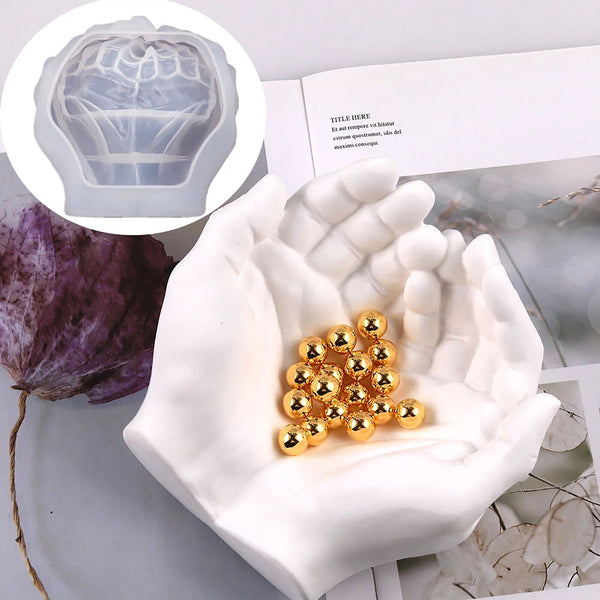 Hand Shape Silicone Ashtray Resin Mold Holder Tray Mould Casting Epoxy Crafts AU