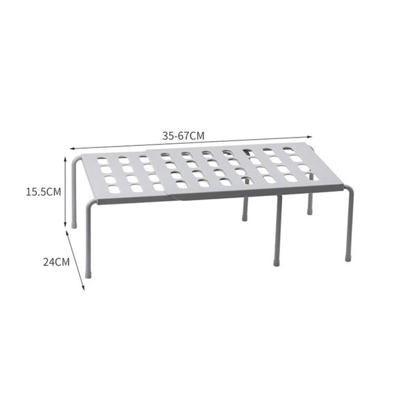 Adjustable Cupboard Storage Shelf Organiser Holder Pantry Stand Rack Kitchen