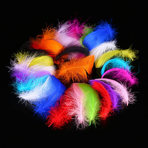Bulk 100 x Mix Colour Goose Feathers DIY Craft Dream Catcher Wedding Cake 6-12cm