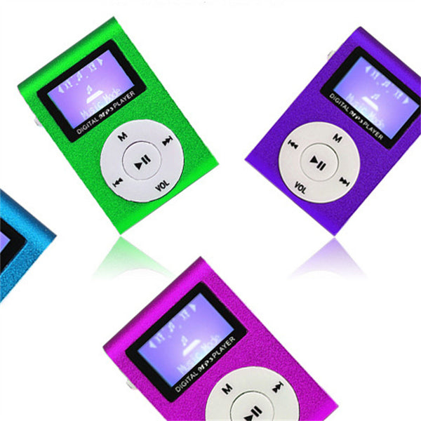 MP3 Player With Clip-on Mini Portable LCD Screen Support Micro SD TF Card Stereo