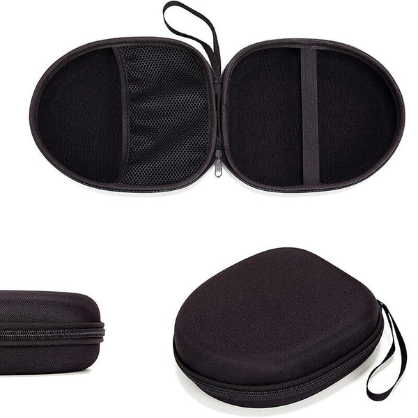 Earphone Case Headset Hard Carrying Box Headphone Storage Bag Black Universal