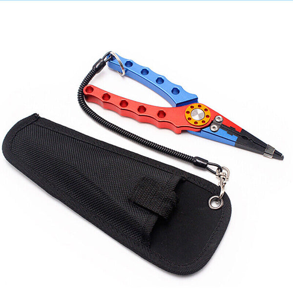 Aluminium Fishing Pliers Hook Removal Line Cutting Mono Braid Fish Grip AU Stock