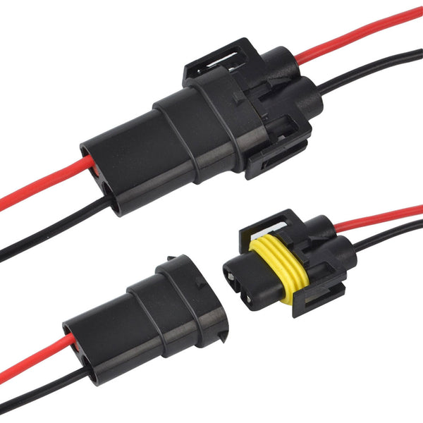 10 Set 1/2/3 Pin Waterproof Car Electrical Wire Sealed Connector Plug Cable 12V