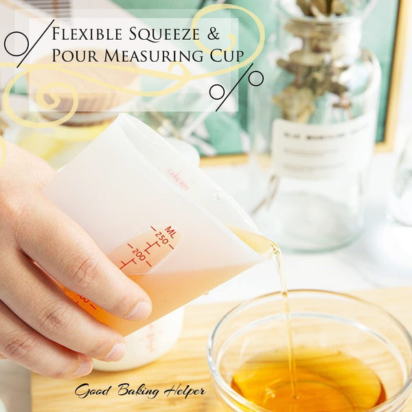 1-10X 250ml Silicone Measuring Cup Resin Glue Tool Jewelry Measuring Cup SpoonAU