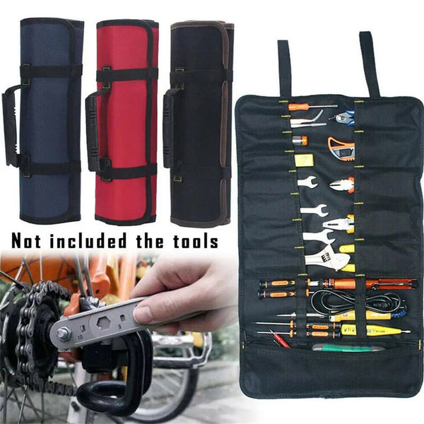 22 Pocket Tool Roll Fold Spanner Canvas Case Wrench Storage Bag Multifunctional