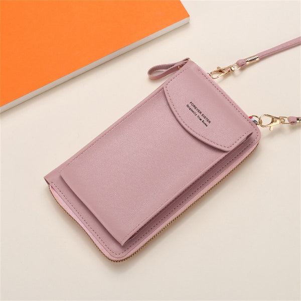 Women Pouch Bag Mobile Phone Bag PU Leather Crossbody Purse Wallet Shoulder Bags