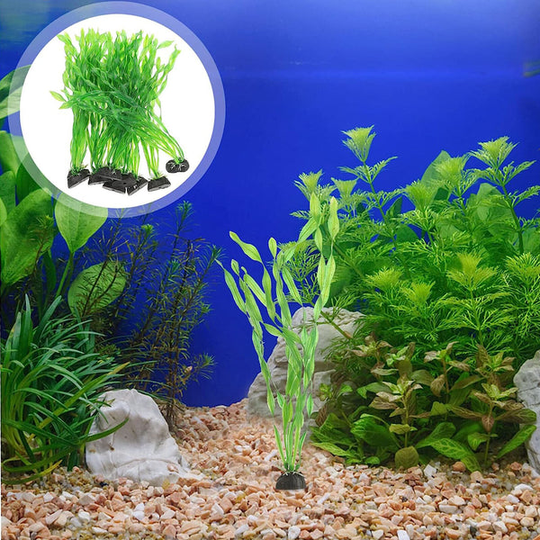 10X Artificial Fake Plastic Water Grass Plants Fish Tank Decor Aquarium Ornament