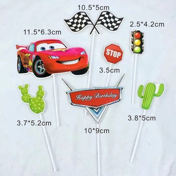 Cars Theme Party Supplies Set – Kids Birthday Banner, Balloons & Tableware Kit
