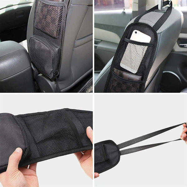 1/2x Car Seat Side Hanging Bag Phone Holder Net Storage Organizer Mesh Pocket AU