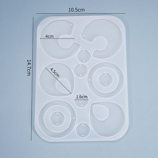 2X Silicone Pendant Mould Jewelry Making Necklace Mold Craft DIY Resin Supplies - Lets Party